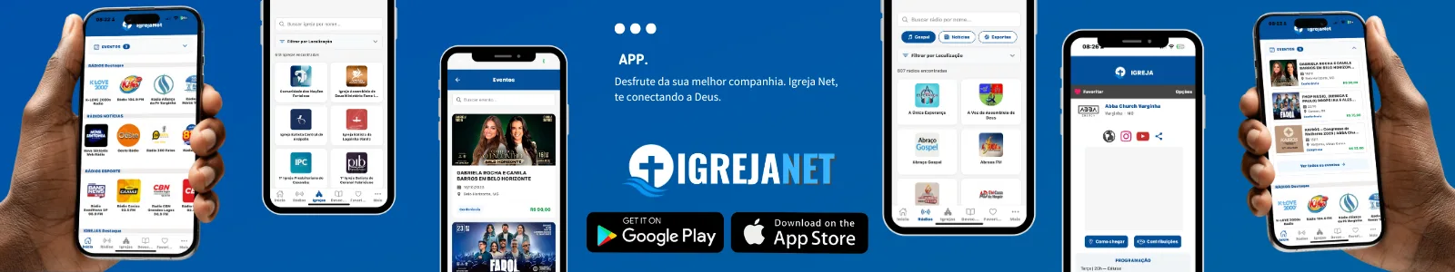 App IgrejaNet — Rádios Gospel e Igrejas Evangélicas