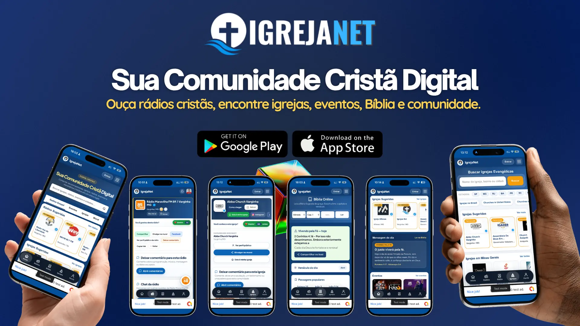 App IgrejaNet — Rádios Gospel e Igrejas Evangélicas