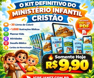 Kit Ministério Infantil Cristão - Produto Gospel