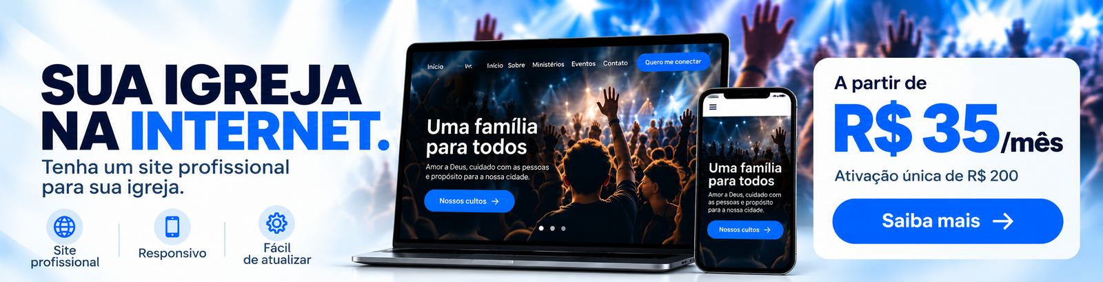 Sua igreja merece um site profissional